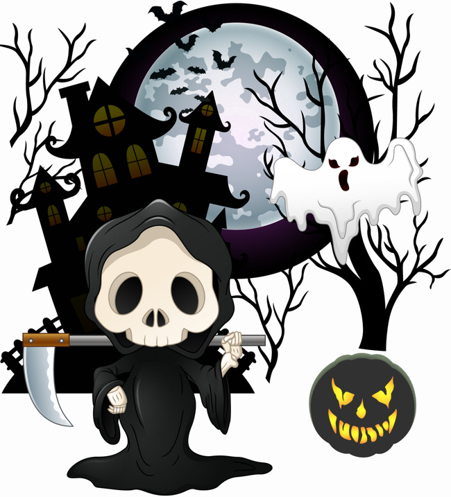 Halloween Skeleton Scary Gratis PNG-Afbeelding