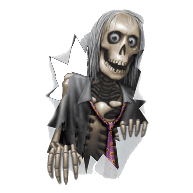 Immagine di PNG spaventosa scheletro di Halloween