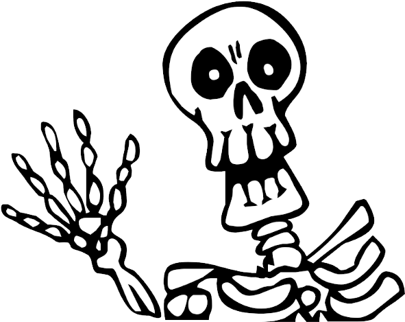 Halloween Skeleton Scary PNG Gambar