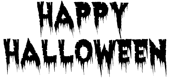 Halloween-tekst Transparante Afbeelding
