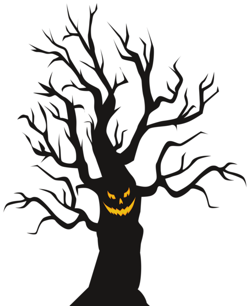 Gambar halloween pohon PNG