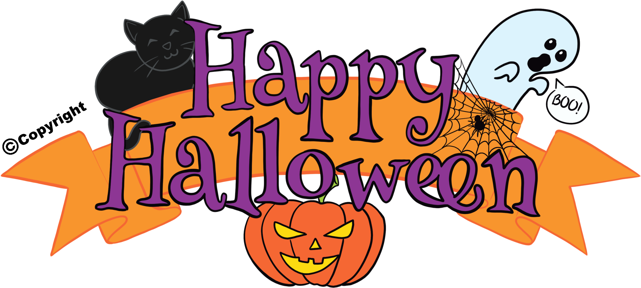 Happy Halloween Logo PNG Photo
