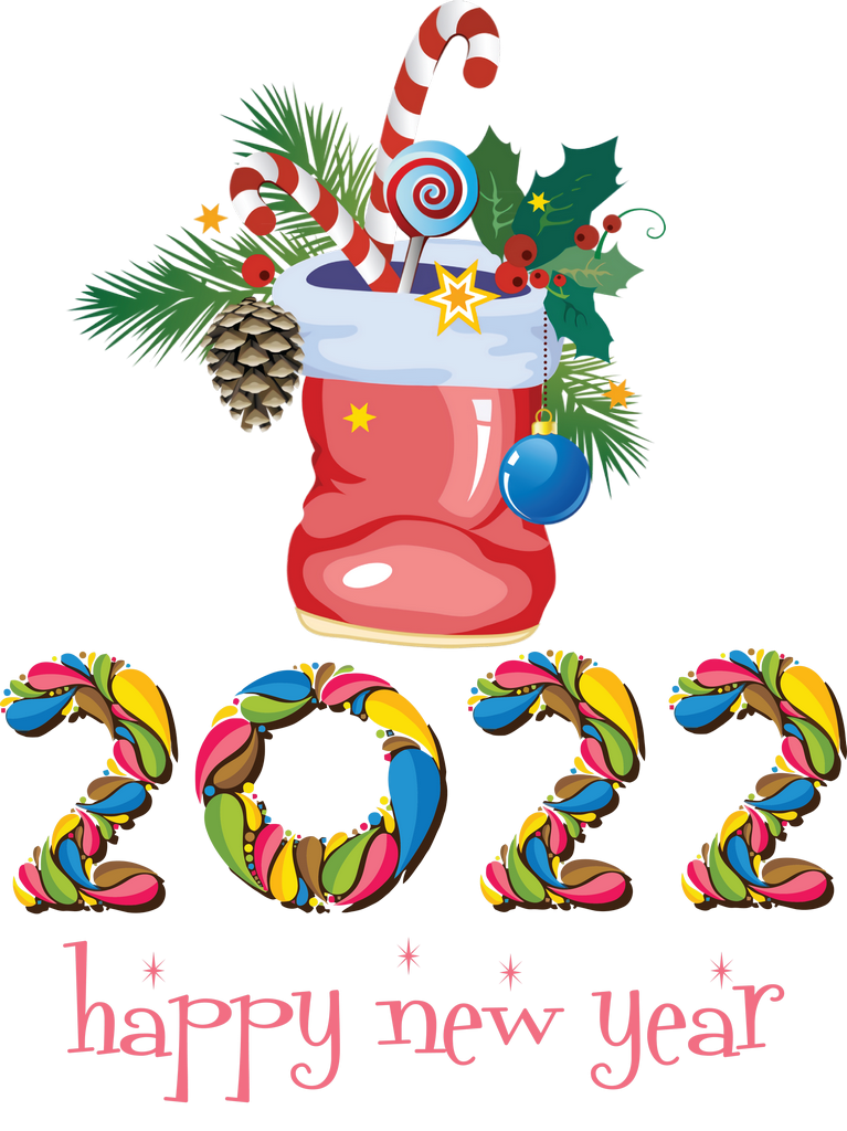 سنة جديدة سعيدة 2022 PNG الموافقة المسبقة عن علم HQ
