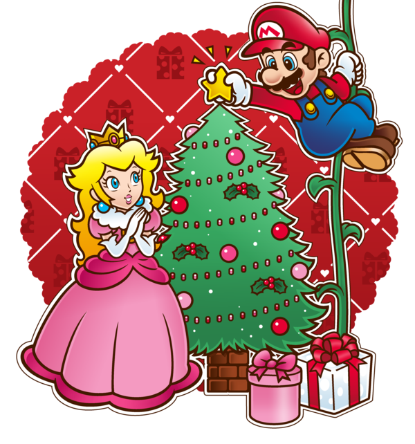 Mario Christmas PNG Photo