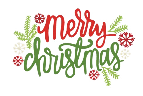 Merry Christmas Text Free PNG HQ