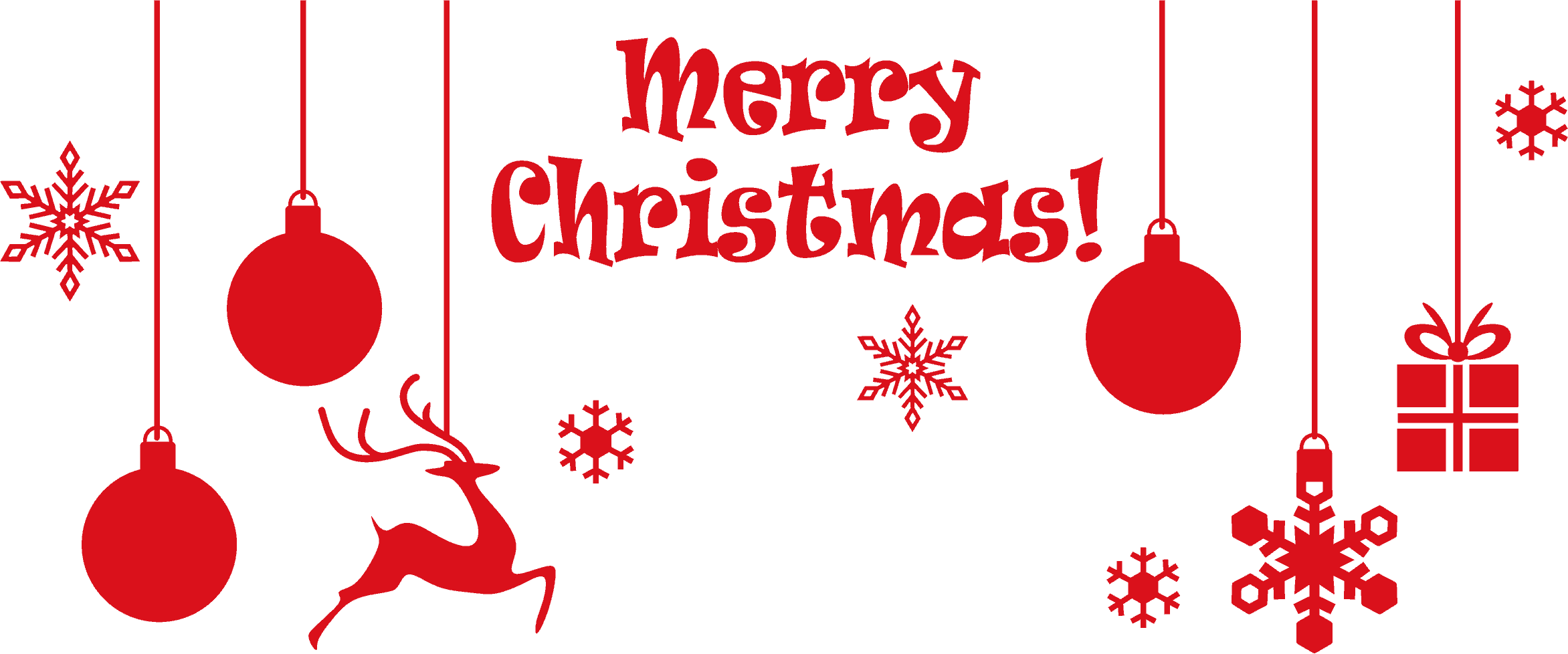 Merry Christmas Text Transparent Image