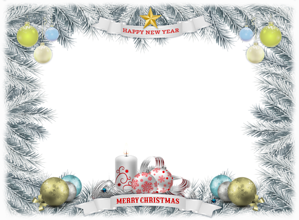 Merry Christmas White Transparent