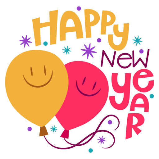 New Year Emoji Free PNG Image