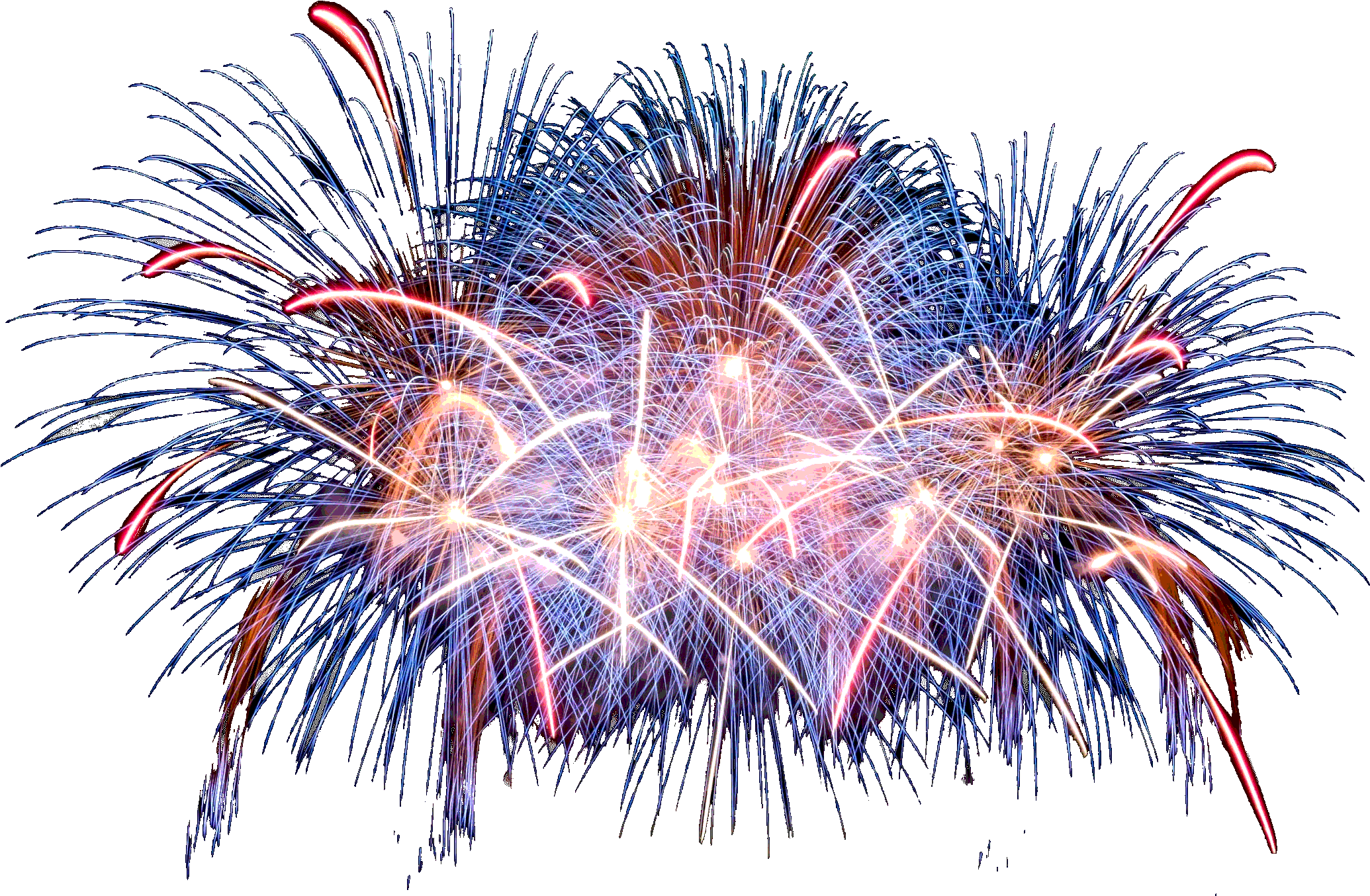 Fogos de artifício de Ano Novo Download PNG Image