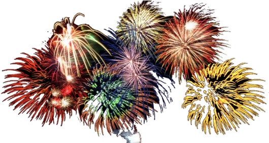 New Year Fireworks PNG Free HQ Download