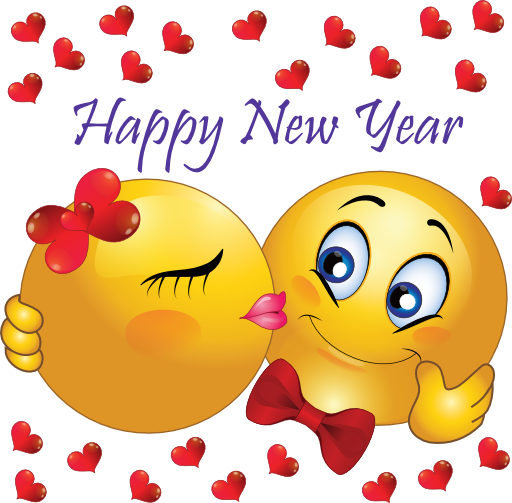 Imagen de año nuevo beso PNG