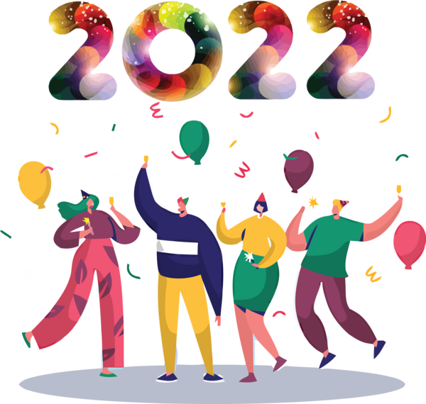 New Years 2022 Free PNG Image