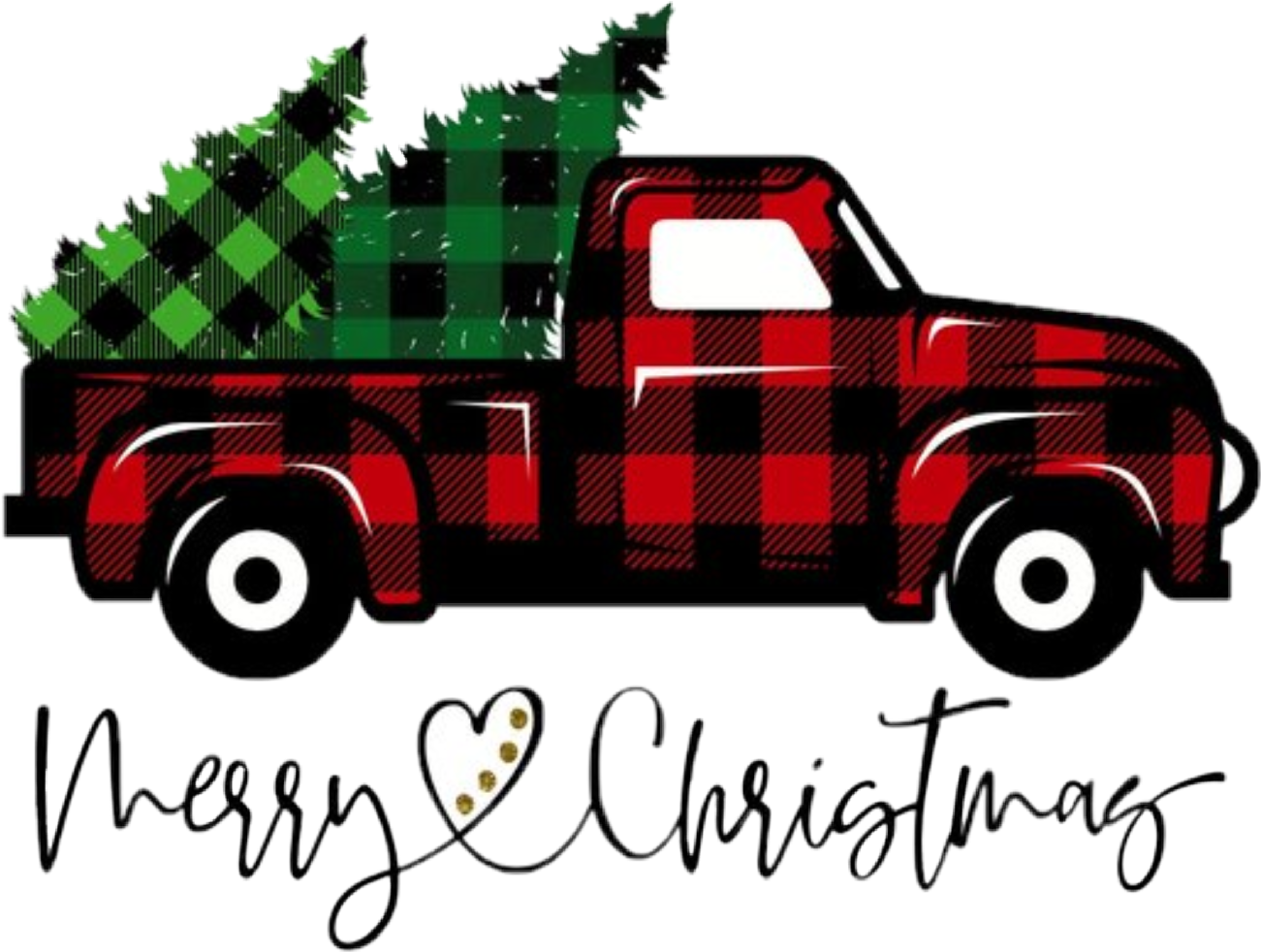 Red Truck Christmas Download PNG Image