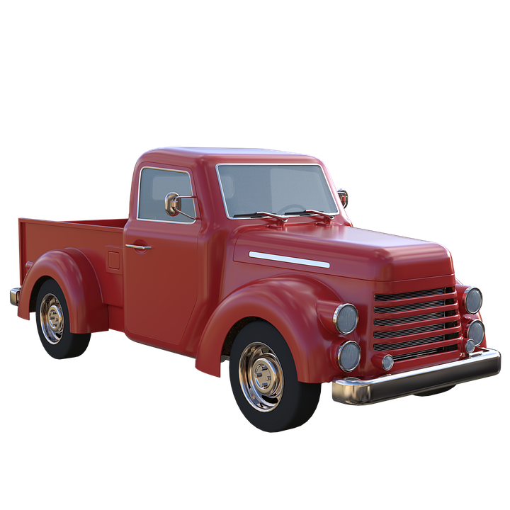 Red Truck Christmas Free PNG Image