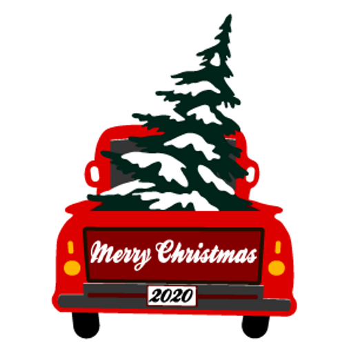 Picture Red Truck Christmas PNG HQ