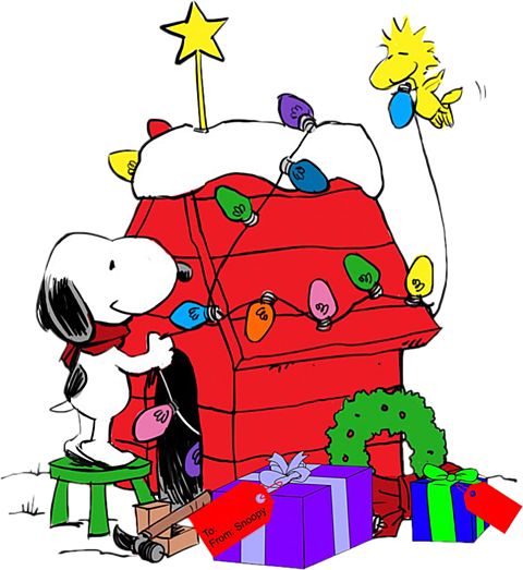 Snoopy kerst Transparant HQ
