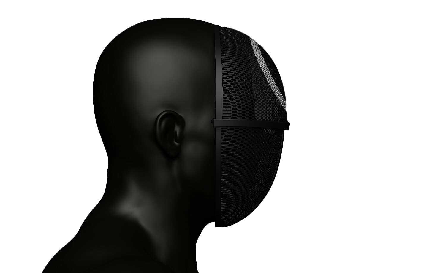 Calmars jeu masque noir PNG HQ image