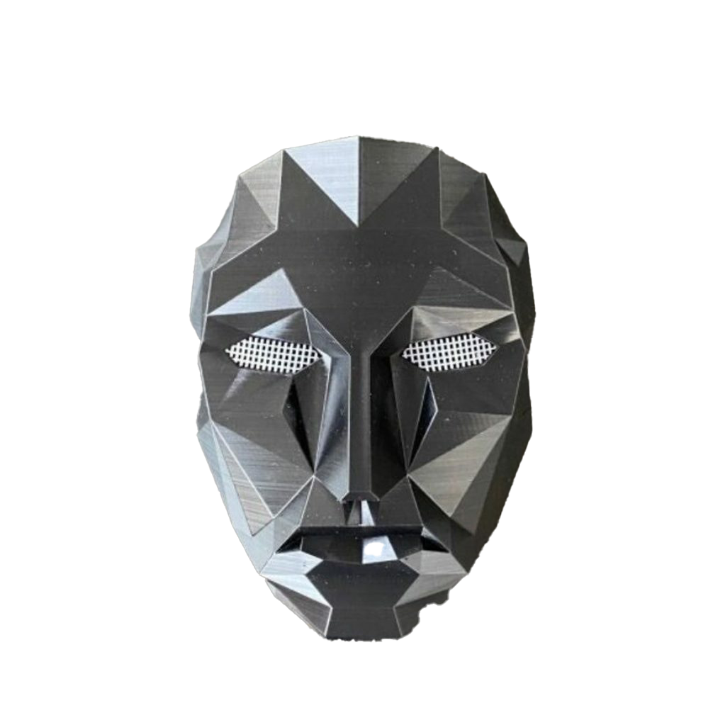 SQUID Game Black Mask PNG Bild