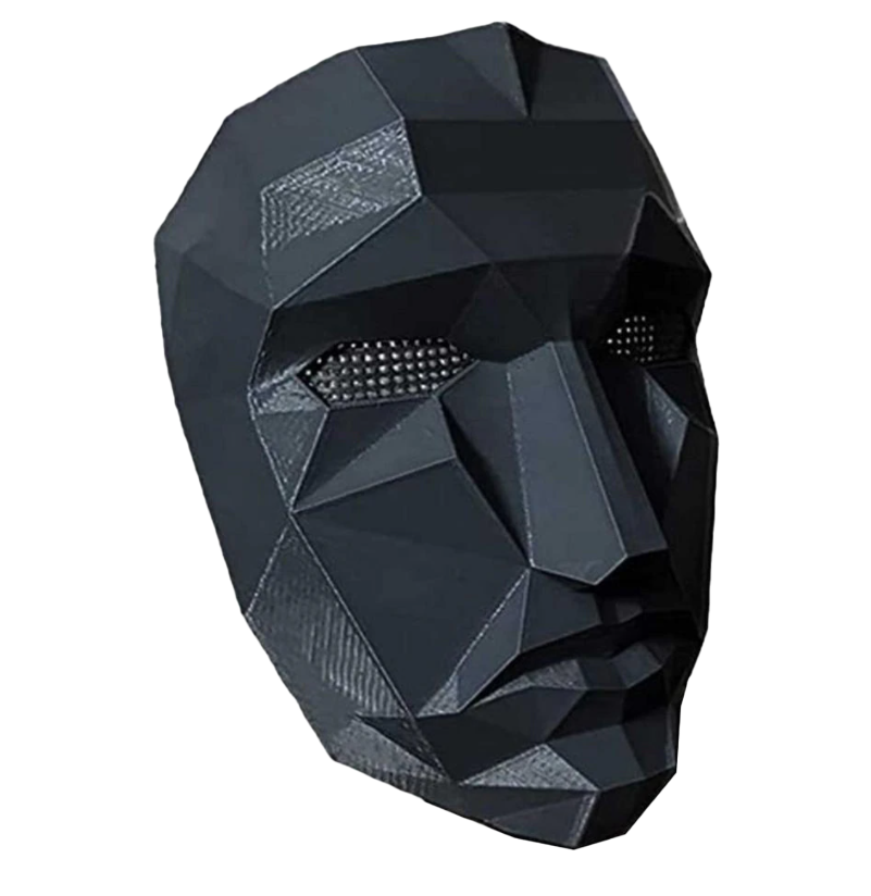 SQUID Game Black Mask PNG-Bild