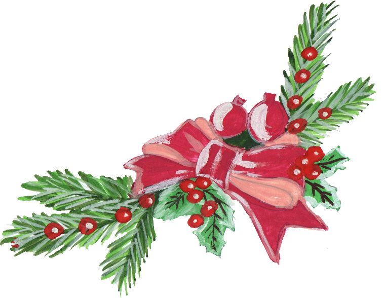 لوحة مائية PNG عيد الميلاد