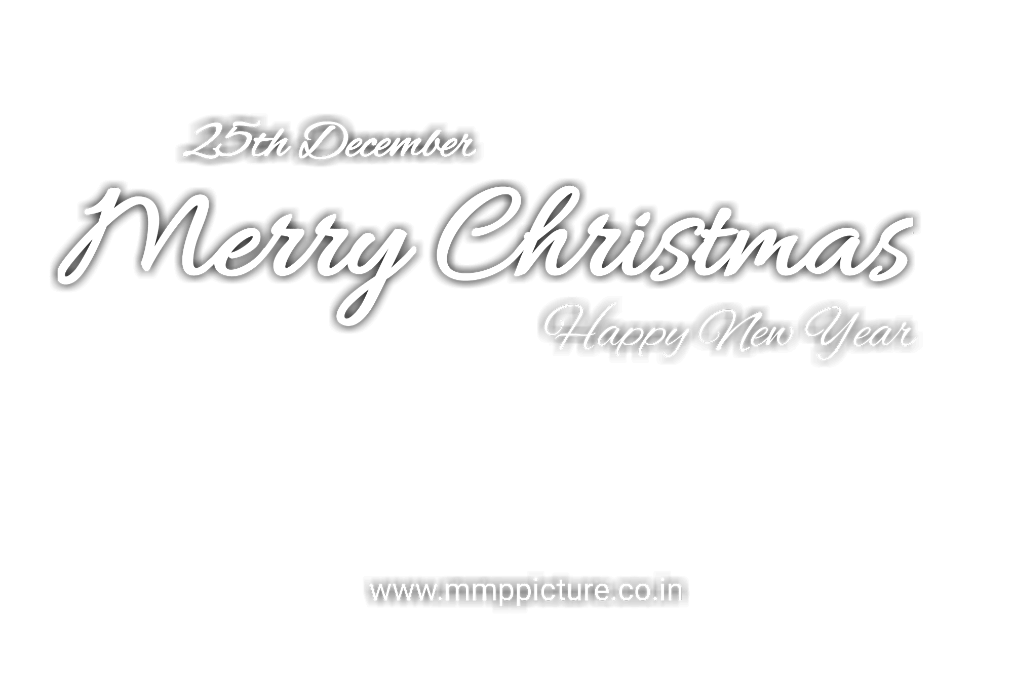 White Merry Christmas PNG Photo HQ