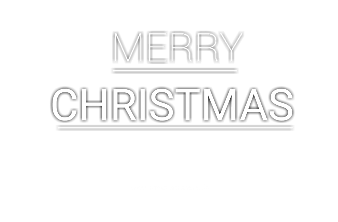 White Merry Christmas PNG Pic