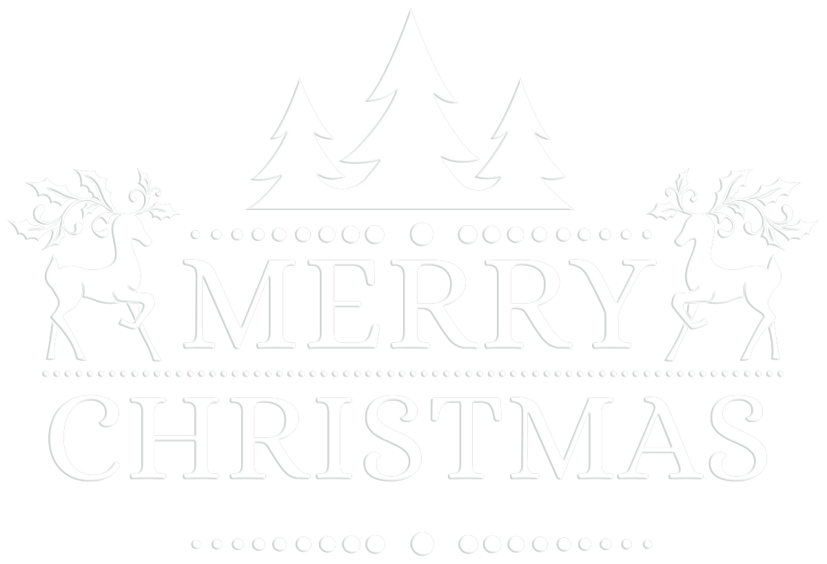White Merry Christmas PNG Picture