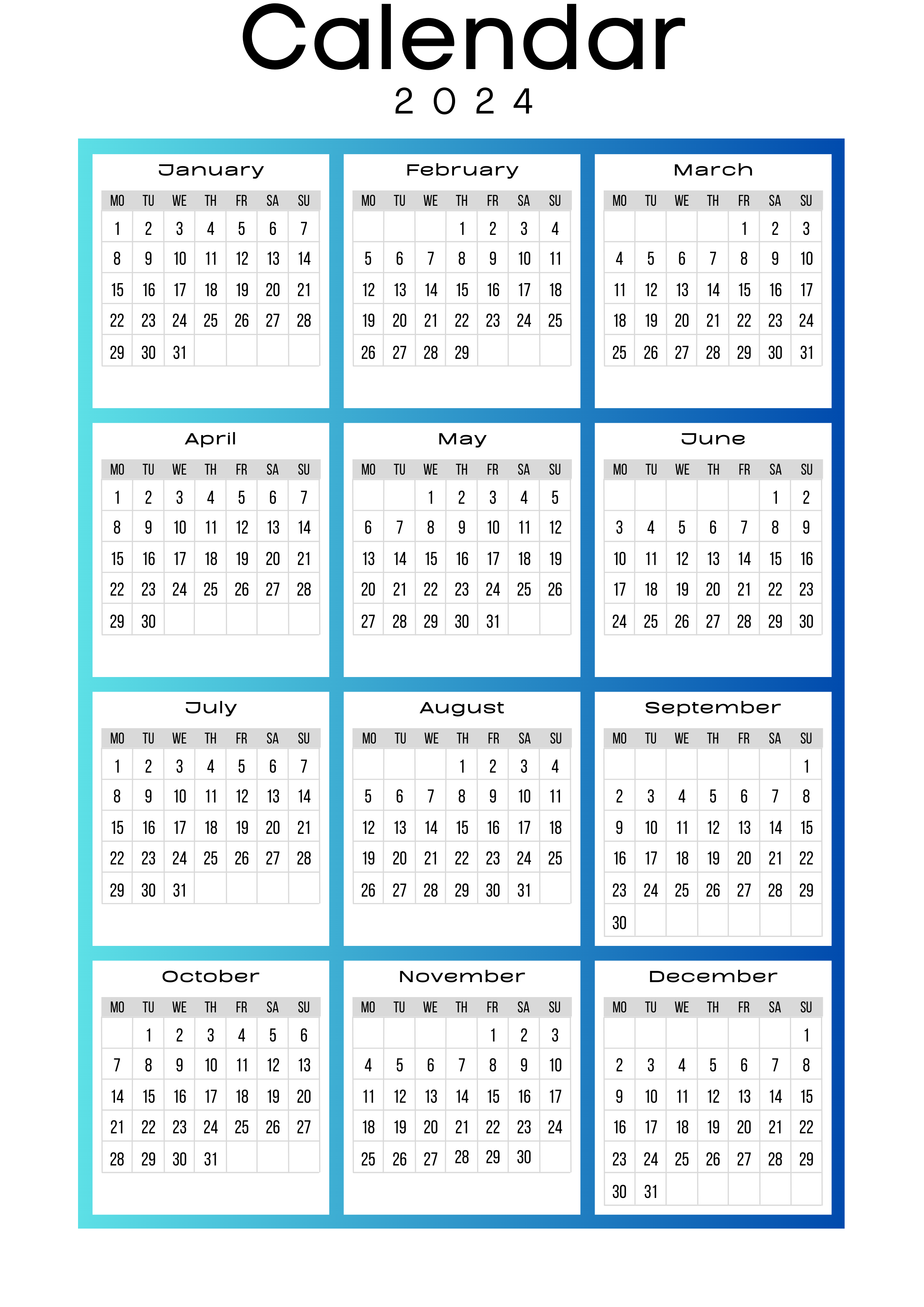 2024 Calendar PNG HQ Picture