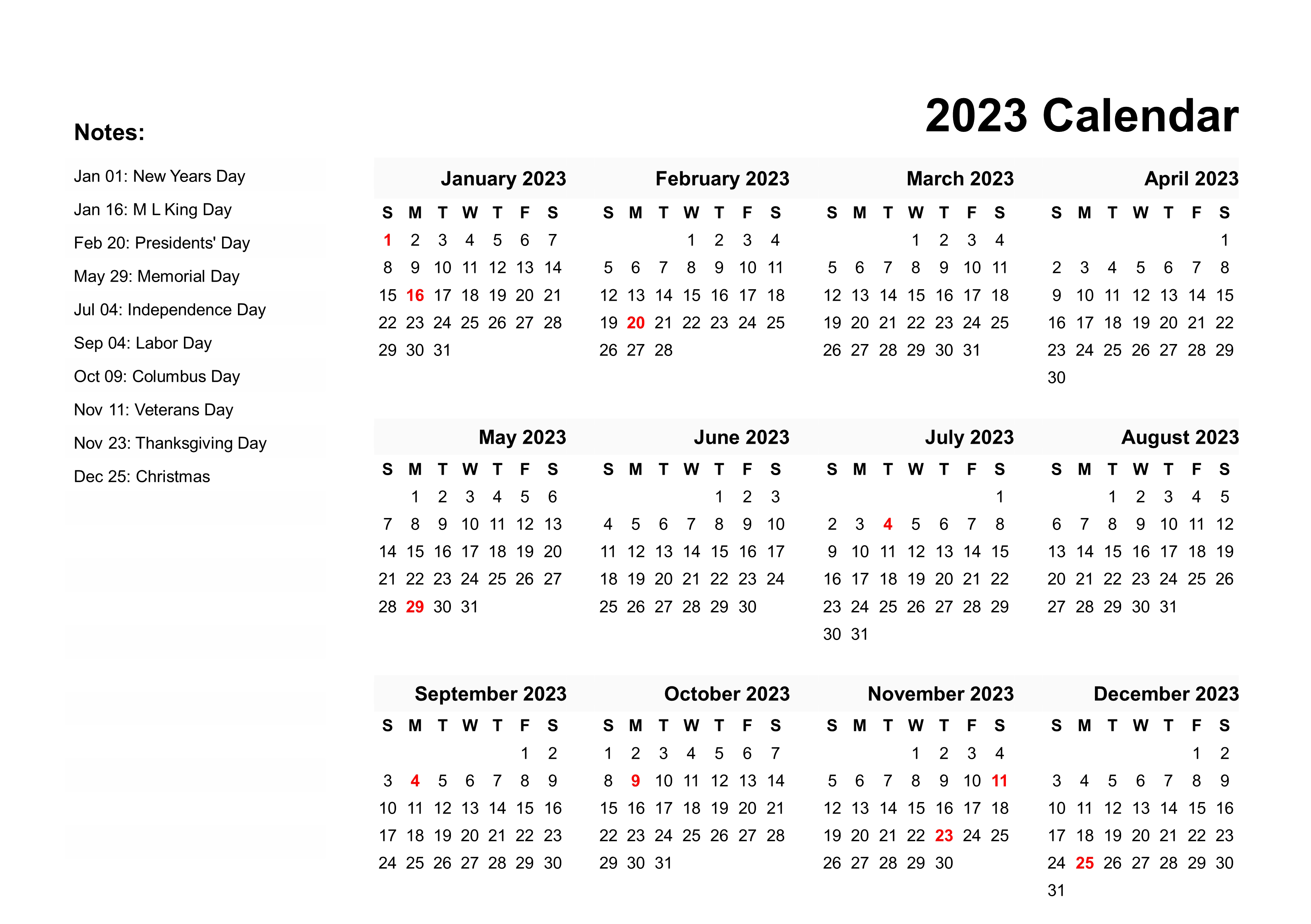 Calendar 2023 PNG HQ Pic