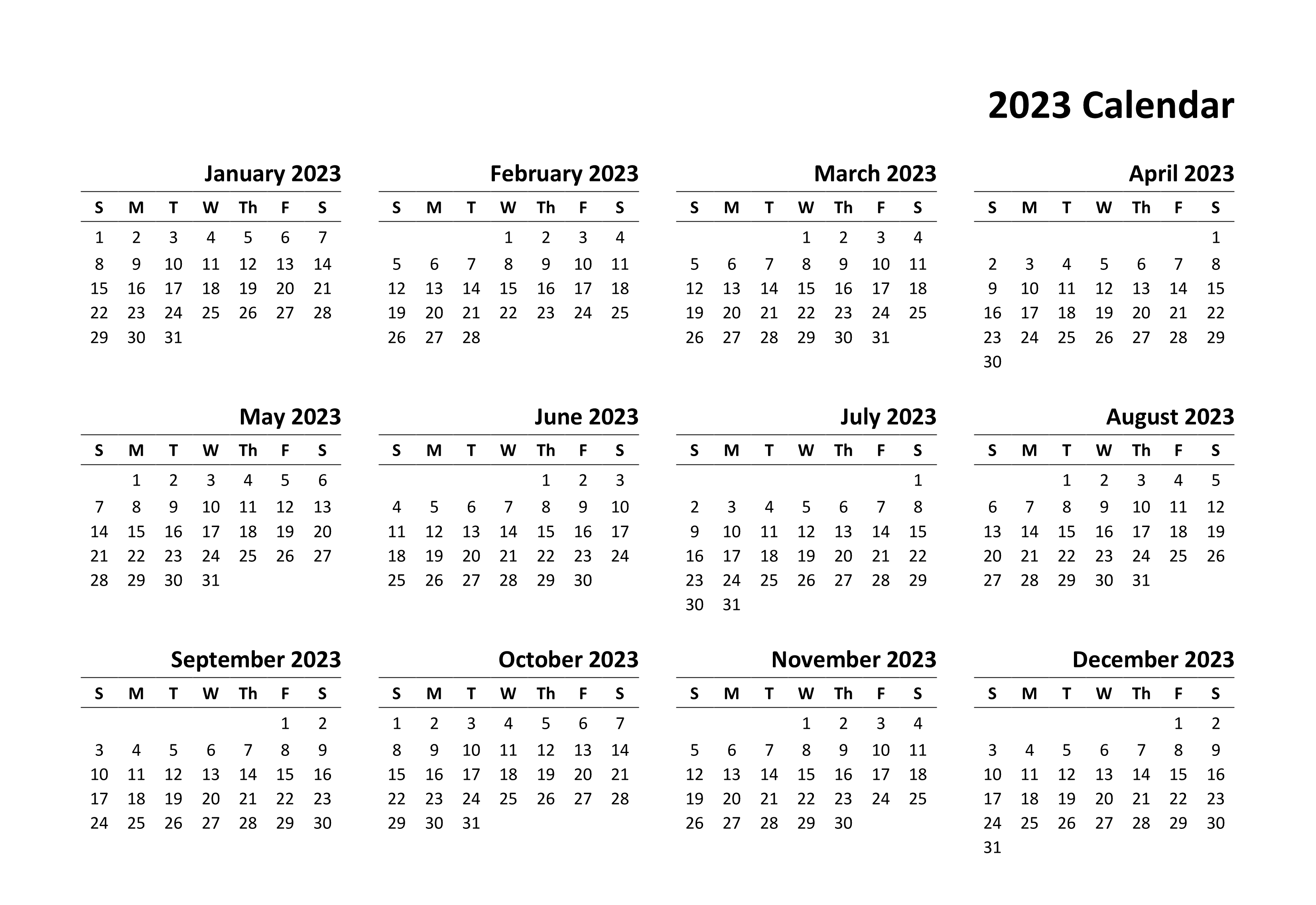 Calendar 2023 PNG Picture