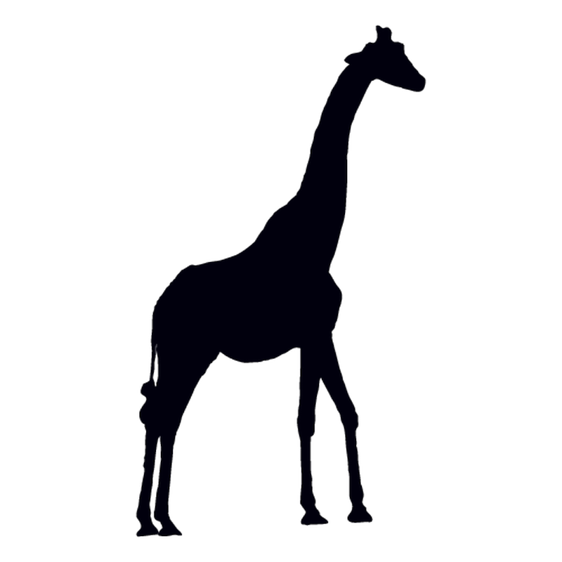 Giraffe Silhouette PNG Image