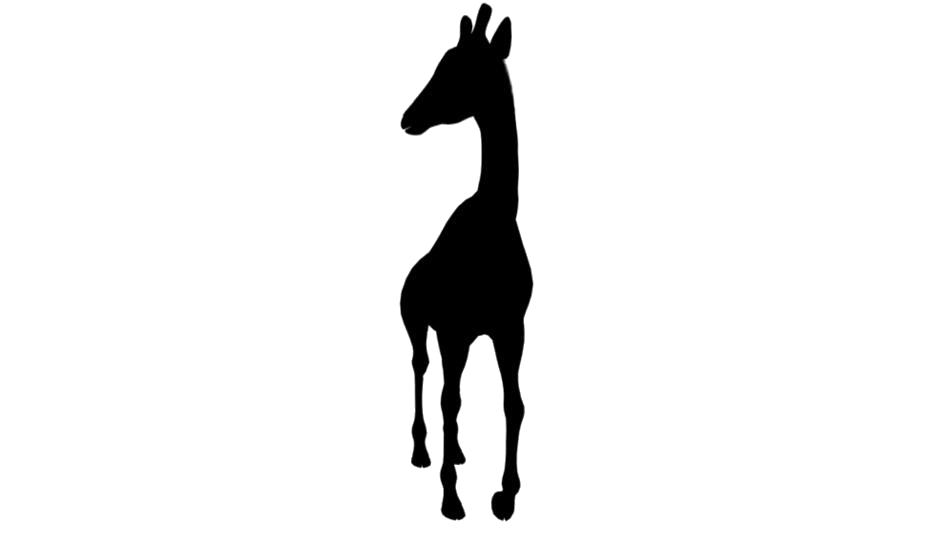Giraffe silhouet PNG Foto