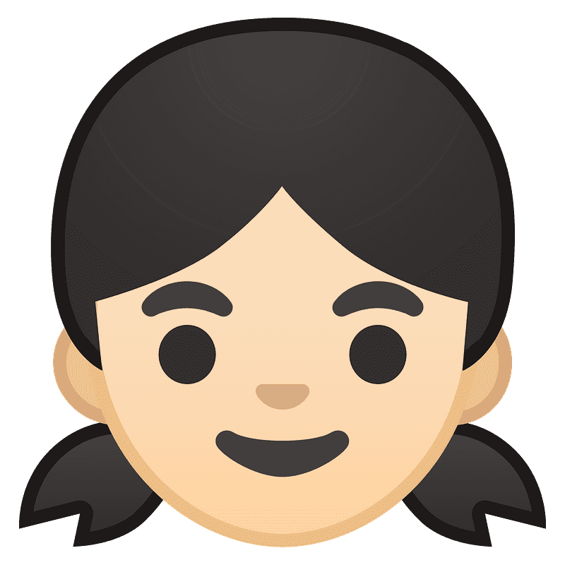 Chica Emoji Transparente HQ