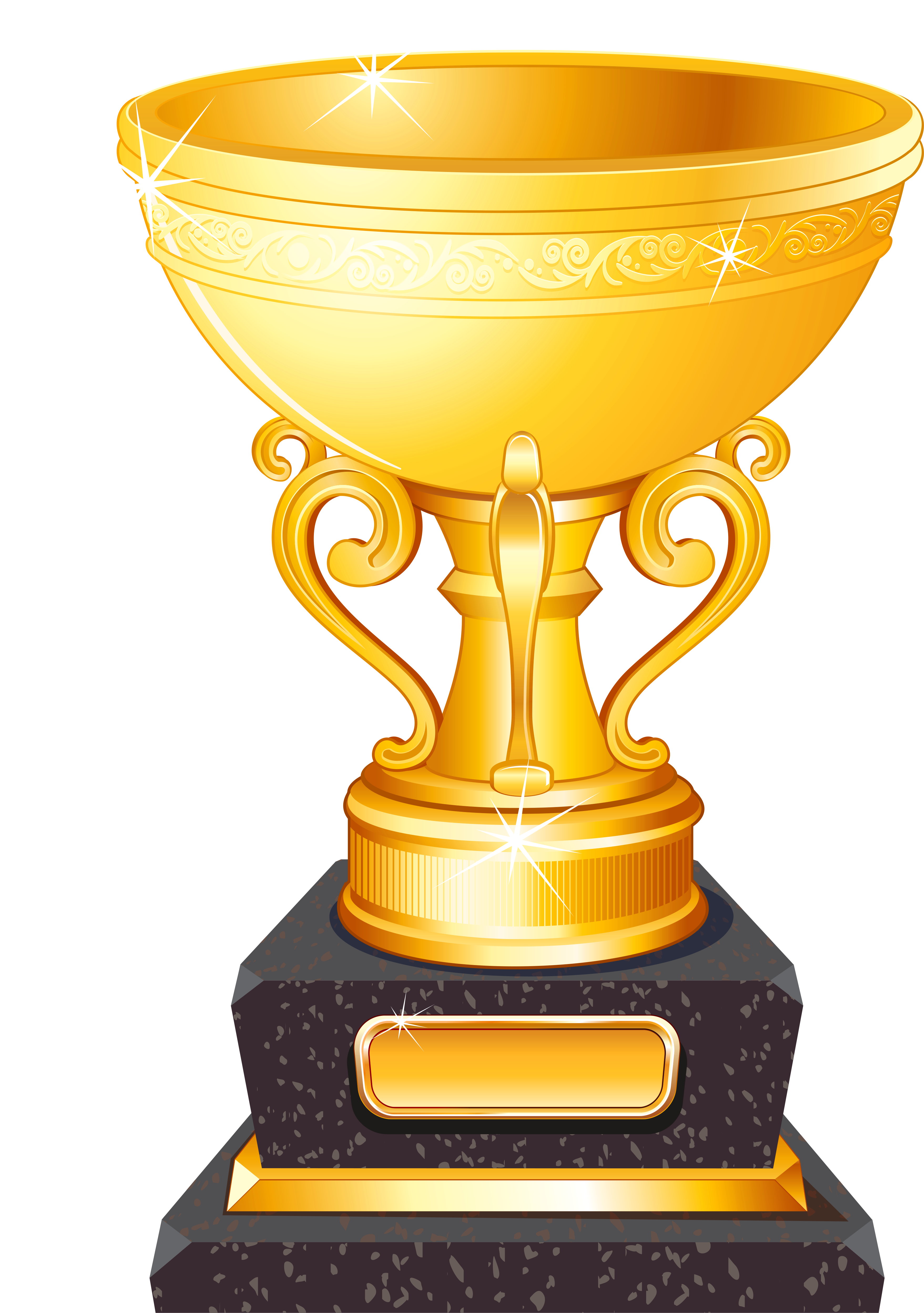 Golden Cup Vector PNG Image