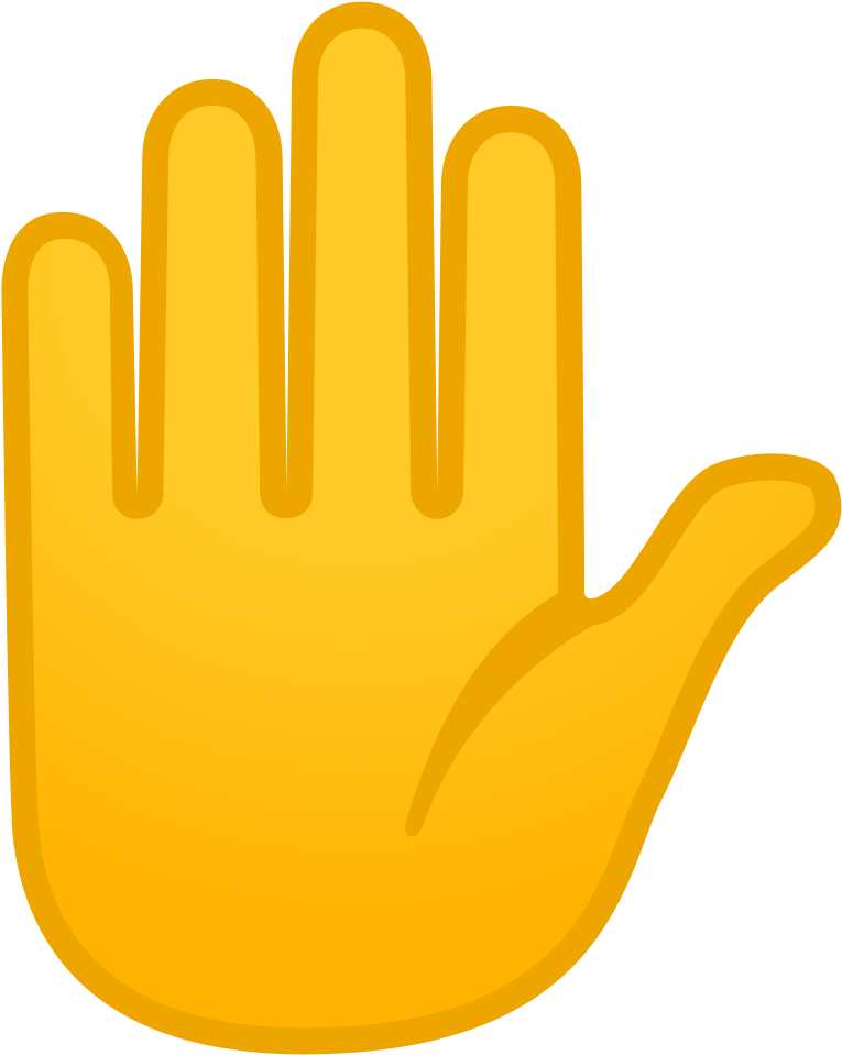 Hand Emoji WhatsApp Transparent HQ