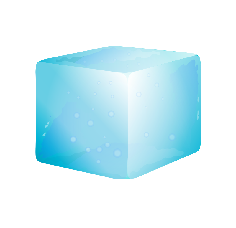 Ice Water Cube Melt PNG