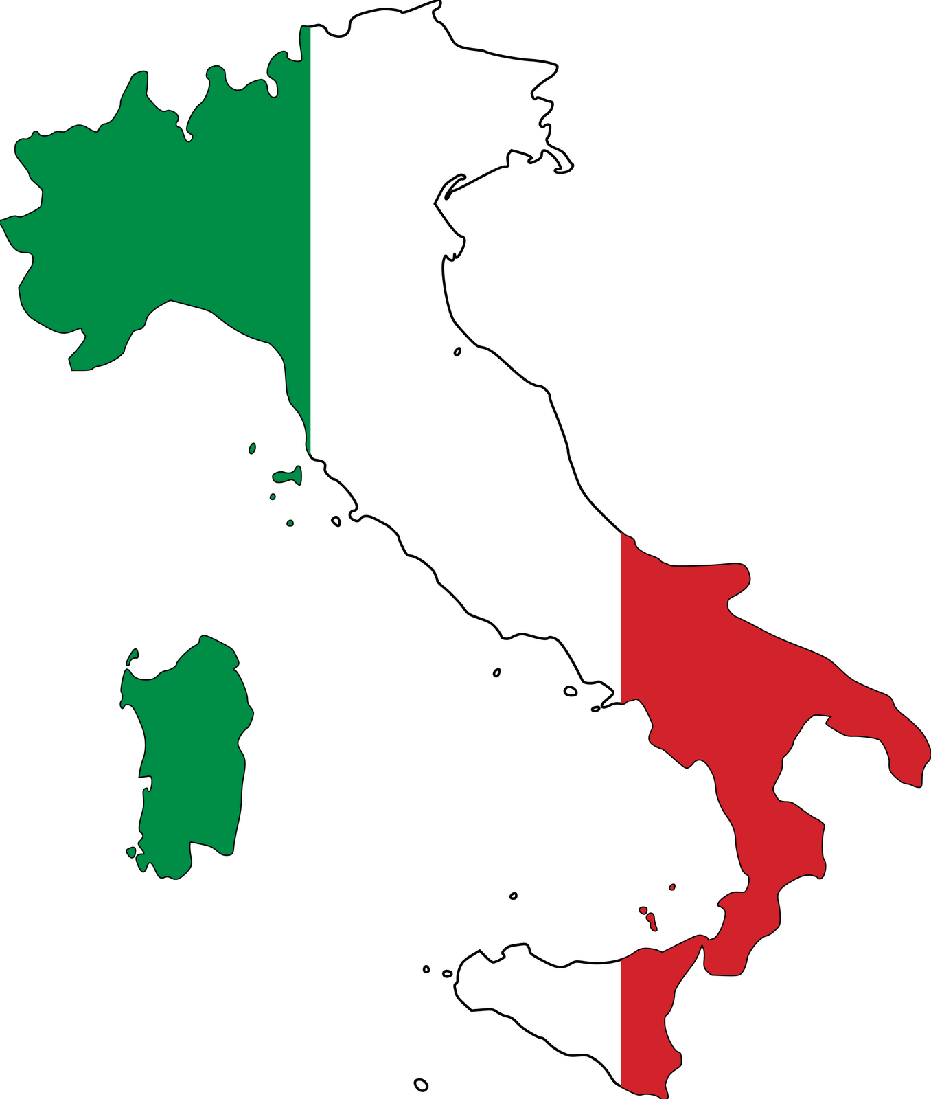 Italy Flag Design PNG