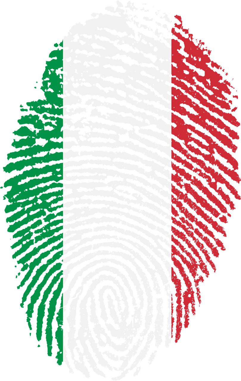 Italy Flag Thumbprint PNG
