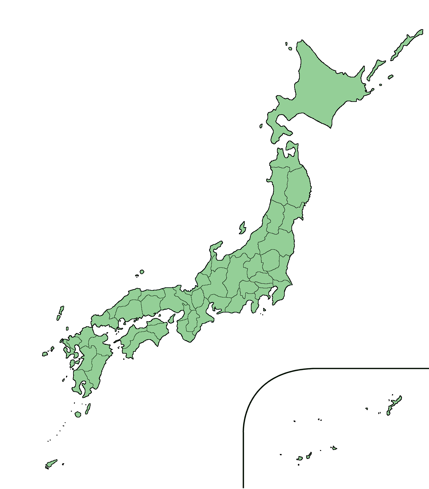 Japan kaart PNG HQ Pic