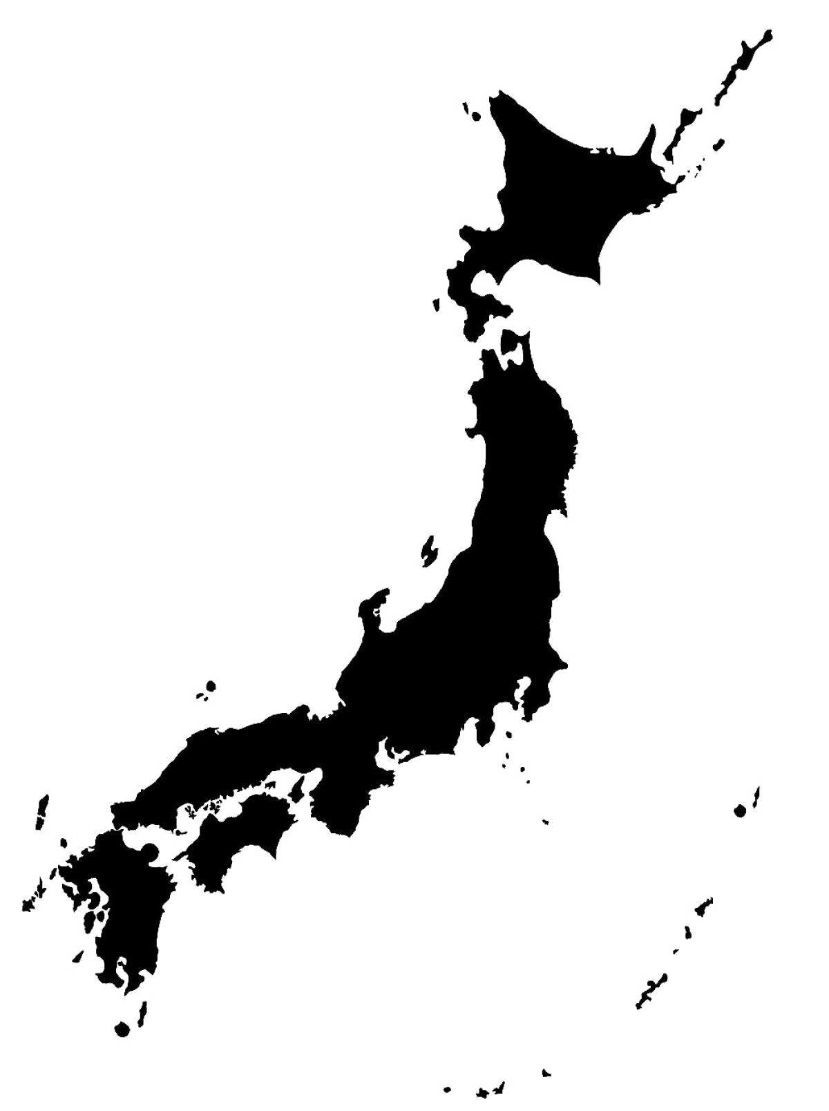 Foto di PNG della mappa del Giappone
