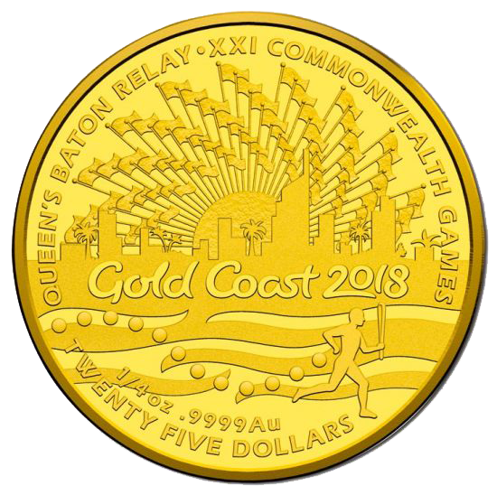 2018 Jogos Commonwealth Golden Coin PNG