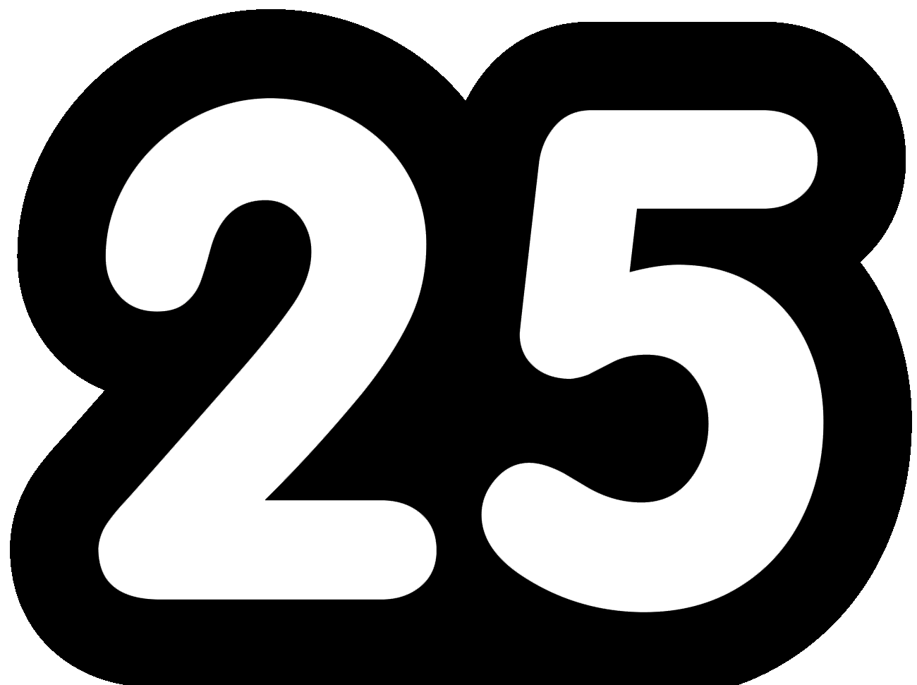 25 Number Transparent