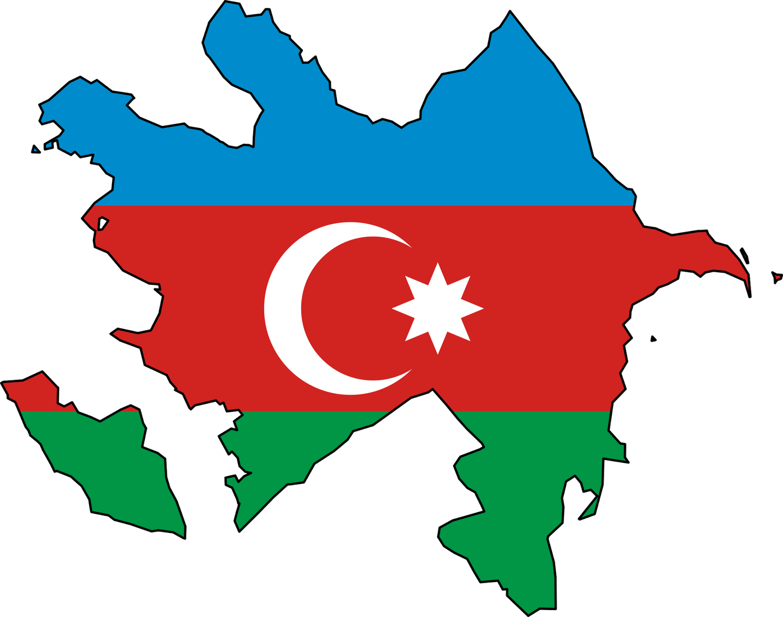 أذربيجان العلم صورة شفافة