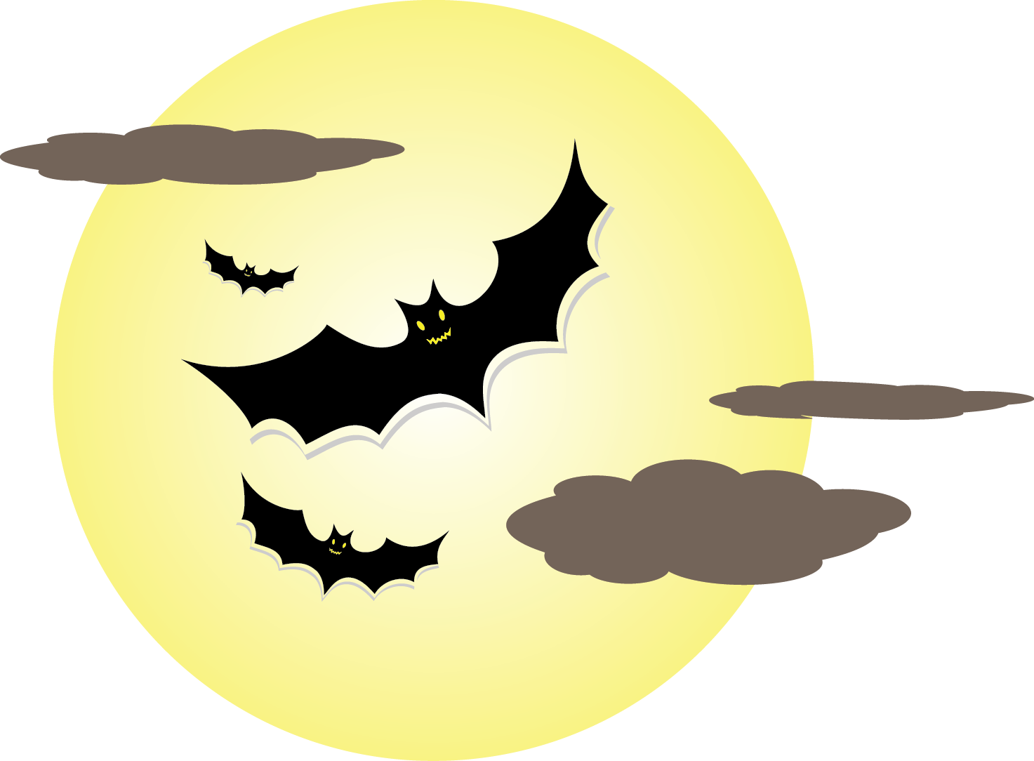 Bat Moon PNG Photo