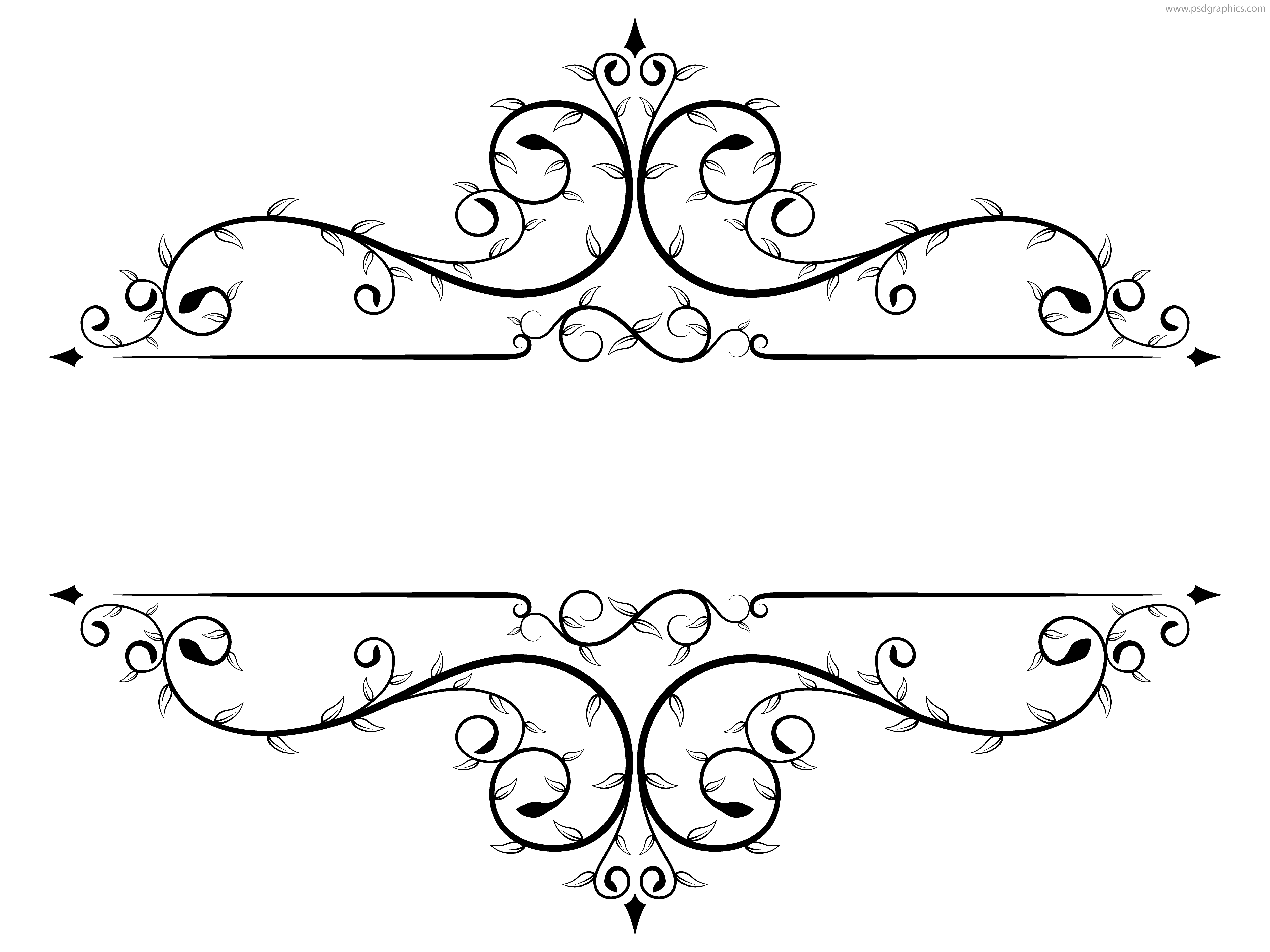 Schwarzer Blumenrand Transparenter Hintergrund PNG