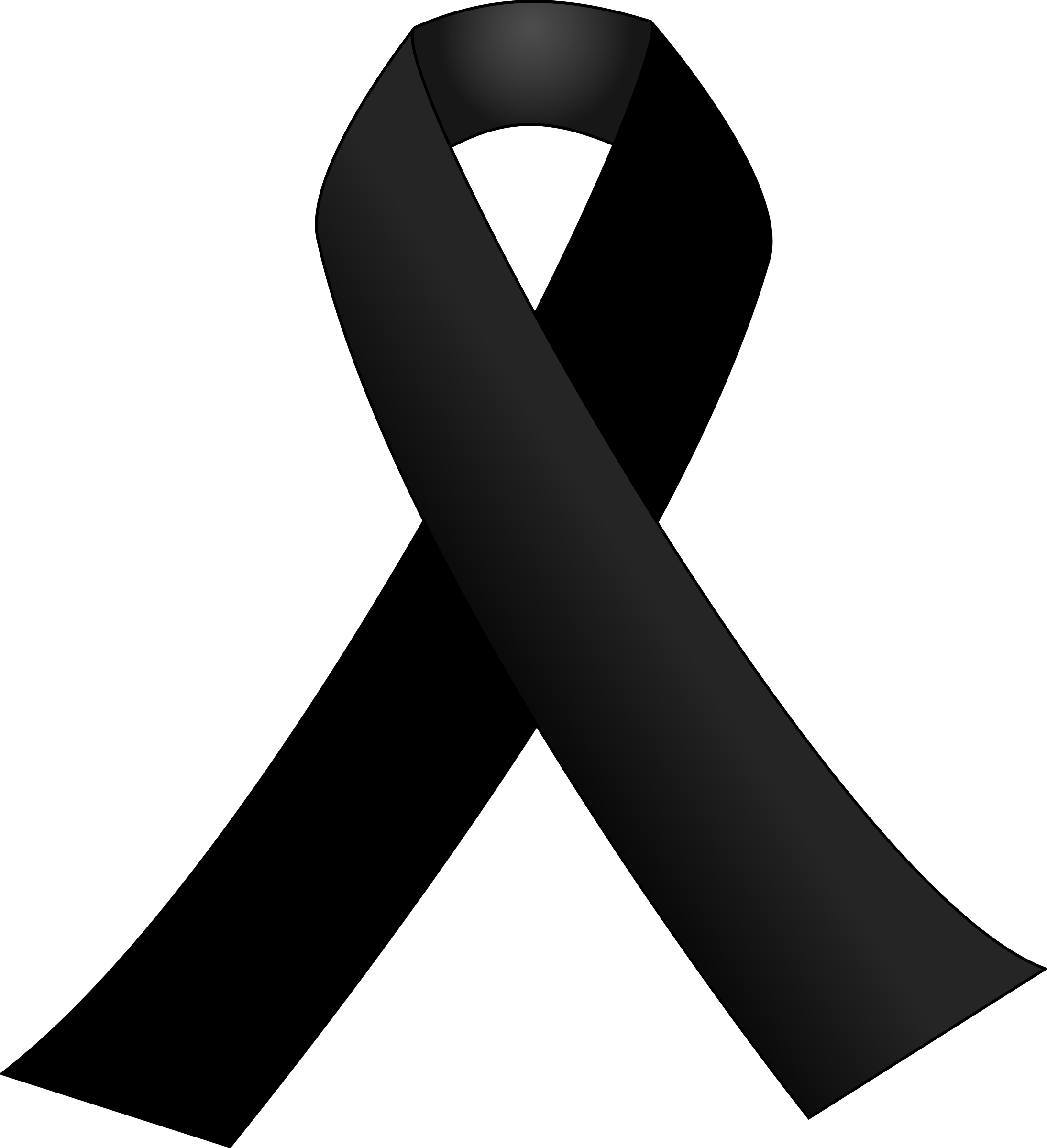 Black Ribbon PNG Transparent Image