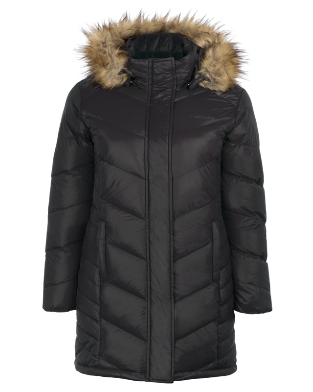 Black Winter Jacket For Women PNG High-Quality Image