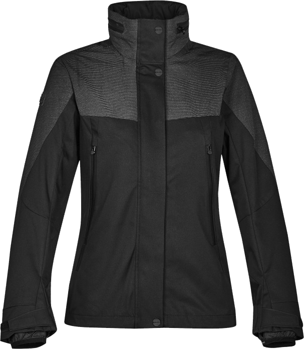 Black Winter Jacket For Women Transparent Background PNG