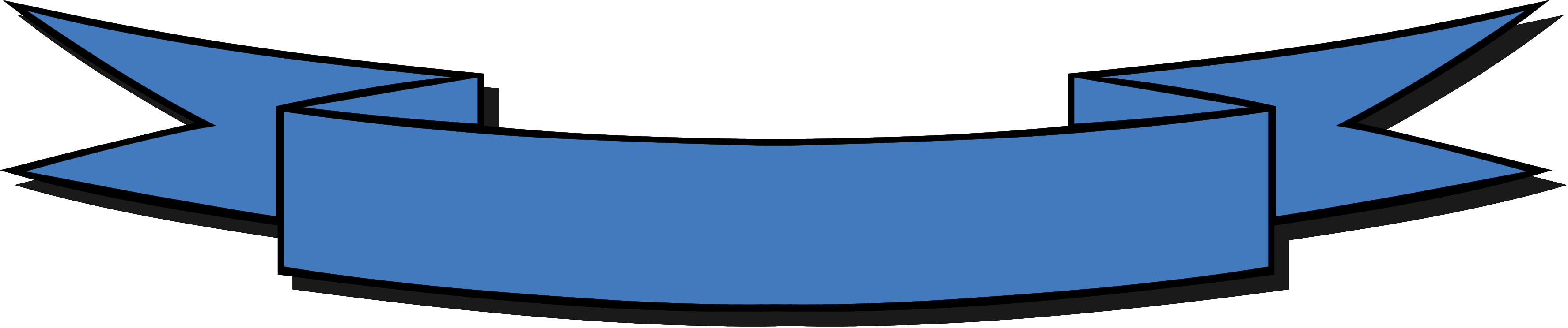 Blauwe banner Transparante achtergrond PNG