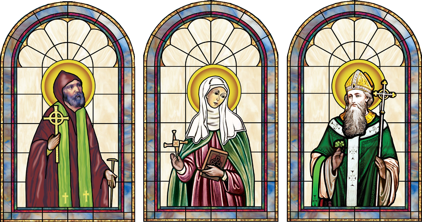 Katholiek gebrandschilderd glas venster PNG Foto